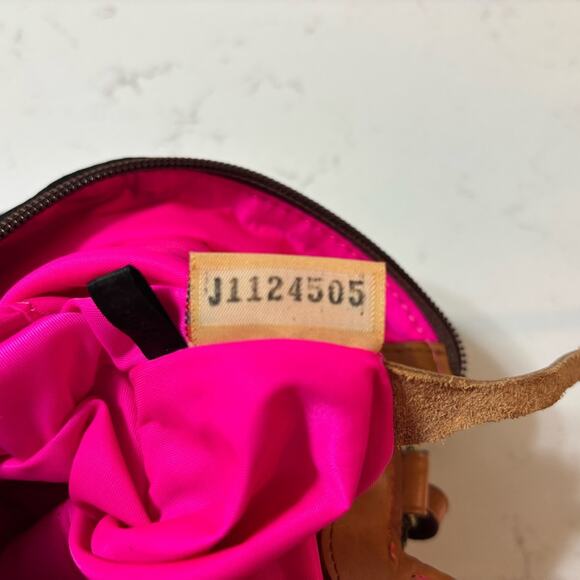 Dooney & Bourke Vintage Black Bag with Brown Embroidered Duck and Brass Hangtag - Picture 7 of 10